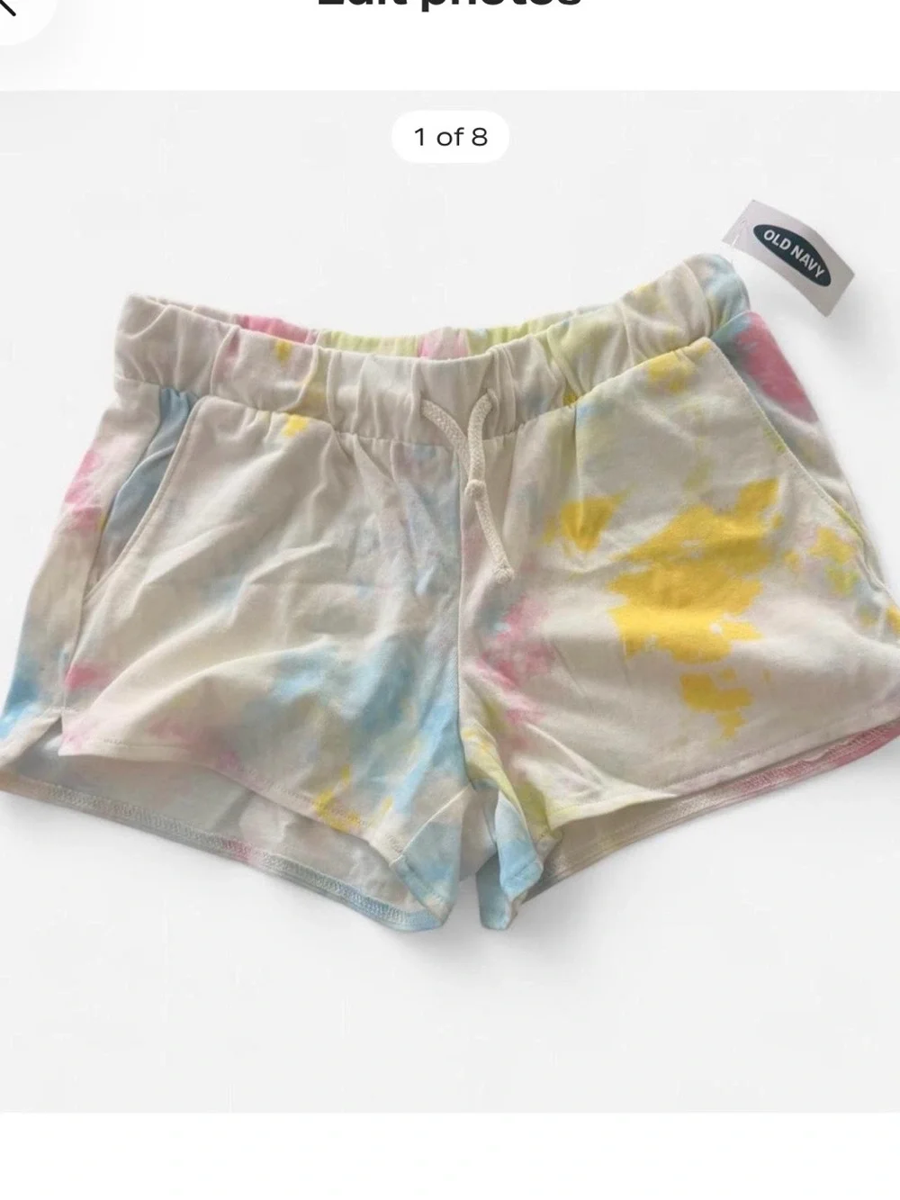 Old Navy Pastel Tie-Dye Shorts in Yellow, Blue, Pink